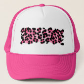 Retro Roze luipaard afdrukken Trucker Pet (Voorkant)