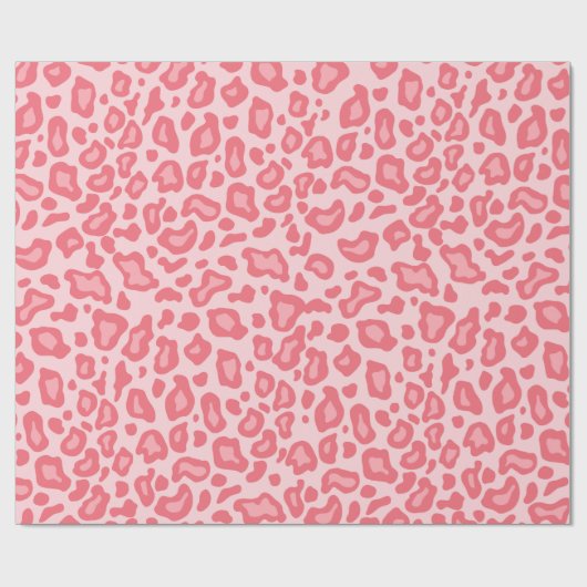 Retro roze luipaard inpakpapier (Vlak)