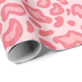 Retro roze luipaard inpakpapier (Rol Hoek)