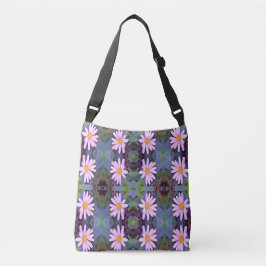 Retro Roze Madeliefjes Bloemmotief Crossbody Tas