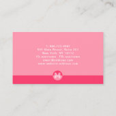Retro Roze Magenta Geometrisch Modern Monogram Visitekaartje (Achterkant)