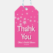 Retro  Roze Malibu Stars Vrijgezellenfeest Favor Cadeaulabel (Voorkant)