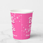 Retro Roze Malibu Stars Vrijgezellenfeest Papieren Bekers (Rechts)