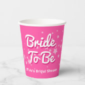 Retro Roze Malibu Stars Vrijgezellenfeest Papieren Bekers (Voorkant)
