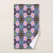Retro Roze Margriet Bloemmotief Bad Handdoek (Handdoek)
