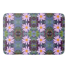 Retro roze margriet bloempatroon badmat