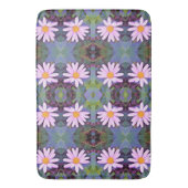 Retro roze margriet bloempatroon badmat (Voorkant Verticaal)