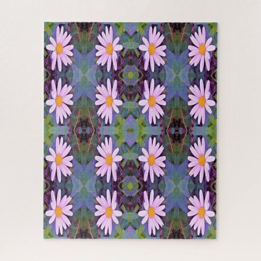 Retro roze margriet bloempatroon legpuzzel (Verticaal)