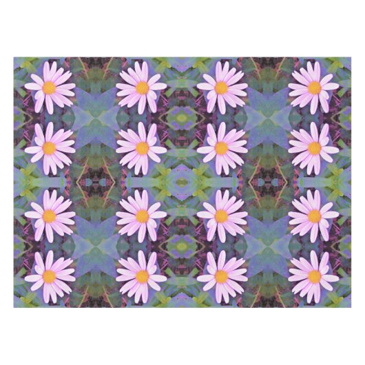 Retro roze margriet bloempatroon tafelkleed (Voorkant (Horizontaal))