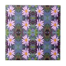 Retro roze margriet bloempatroon