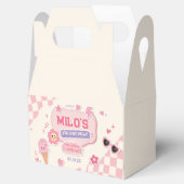 Retro Roze Meisje Verjaardag Bedankdoosjes (Geopend)