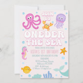 Retro Roze Meisjes vieren eerste verjaardag van he Kaart (Voorkant)