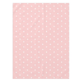 Retro roze met witte poka dots tablet tafelkleed