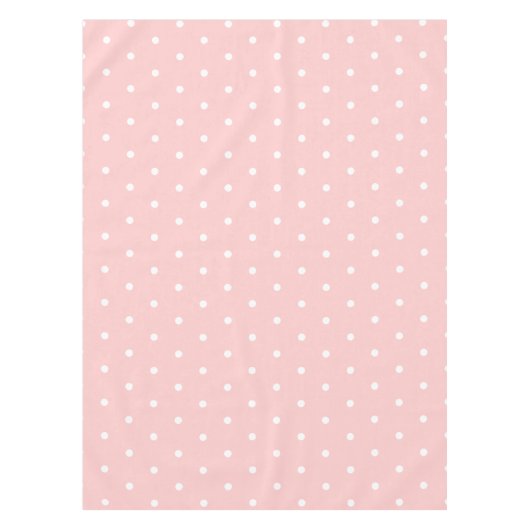 Retro roze met witte poka dots tablet tafelkleed (Voorkant)