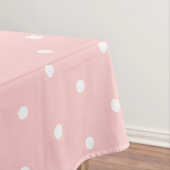 Retro roze met witte poka dots tablet tafelkleed (Voorbeeld)