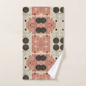 Retro Roze Mid Century Modern Handdoekenset Bad Handdoek (Handdoek)