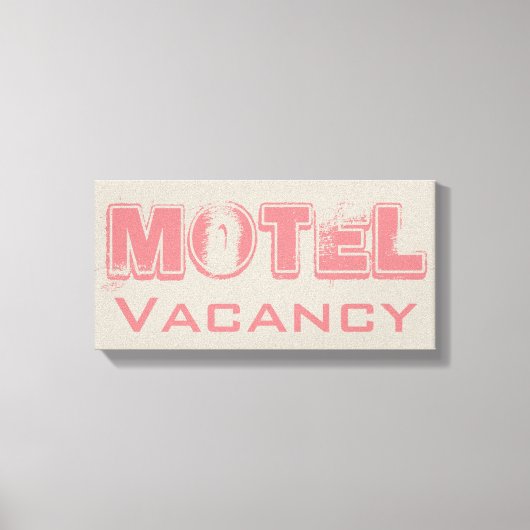 Retro Roze Motel Canvas Afdruk (Voorkant)