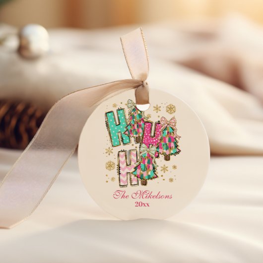 Retro Roze Notenkraker Kerstmis Ronde Sticker