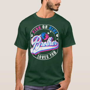 Retro roze of blauwe broer houdt van je Baby R T-shirt