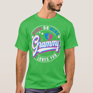 Retro Roze of blauwe Grammy houdt van je Baby T-shirt