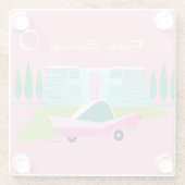 Retro Roze Onderzetter met handpalmen (Achterkant)