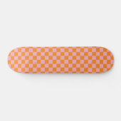 Retro Roze Oranje dambord Persoonlijk Skateboard (Horizontaal)