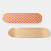 Retro Roze Oranje dambord Persoonlijk Skateboard (Horizontaal)