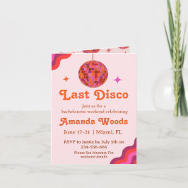 Retro Roze Oranje Laatste disco Meisjesuitje Weeke