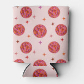 Retro Roze Paarse Oranje Disco Balls Patroon Blikjeskoeler (Voorkant)