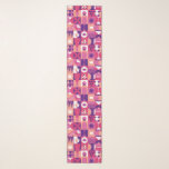 Retro Roze Paarse Wijn Bauhaus Patroon Sjaal<br><div class="desc">Retro Pink Paarse Wine Bauhaus Pattern Sjaals and Wraps heeft een  wijnpatroon in roze,  paarse en wit. Perfecte geschenken voor wijnliefhebbers voor verjaardagen,  vieringen,  dank u geschenken,  personeel,  Kerstmis en vakantie geschenken. Creëer door Evco Studio www.zazzle.com/store/evcostudio</div>