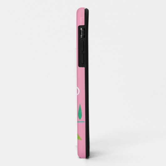 Retro Roze Palm Springs iPhone / iPad case (Achterkant/links)
