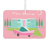 Retro roze Palm Springs luchtverfrisser (Voorkant)