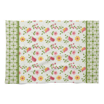 Retro Roze paneel van lente-vogels