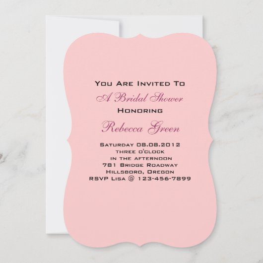 Retro roze Parijs Eiffeltoren bruids theekransje Kaart (Achterkant)