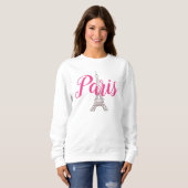 Retro Roze Paris Sweatshirt  (Voorkant volledig)