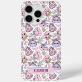 Retro Roze Pastel Halloween Pompoen Telefoonhoesje Case-Mate iPhone Case (Achterkant)