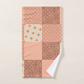Retro Roze Patchwork Bad Handdoek (Handdoek)