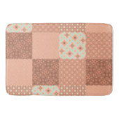 Retro Roze Patchwork Badmat (Voorkant)