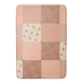 Retro Roze Patchwork Badmat (Voorkant Verticaal)