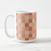 Retro Roze Patchwork Koffiemok (Links)