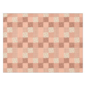 Retro Roze Patchwork Tafelkleed (Voorkant (Horizontaal))
