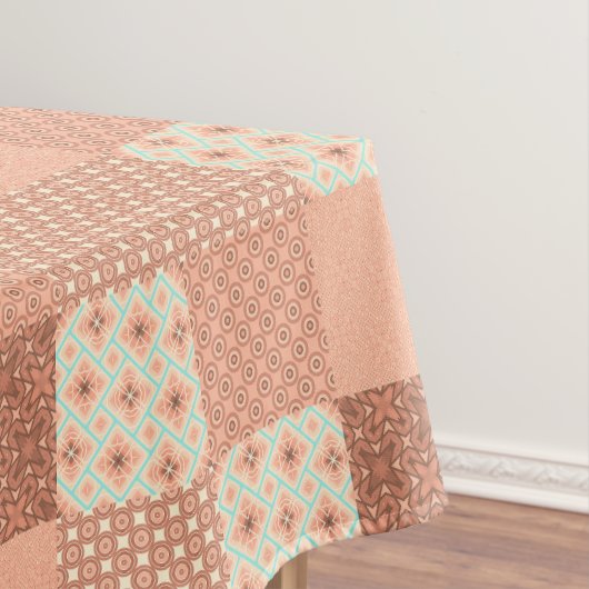 Retro Roze Patchwork Tafelkleed (Voorbeeld)