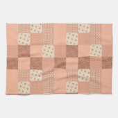 Retro Roze Patchwork Theedoek (Horizontaal)