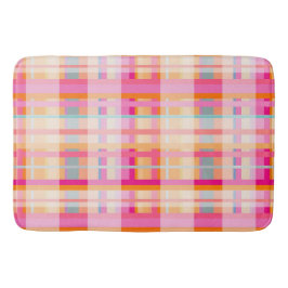 Retro  roze patroon in pastels badmat