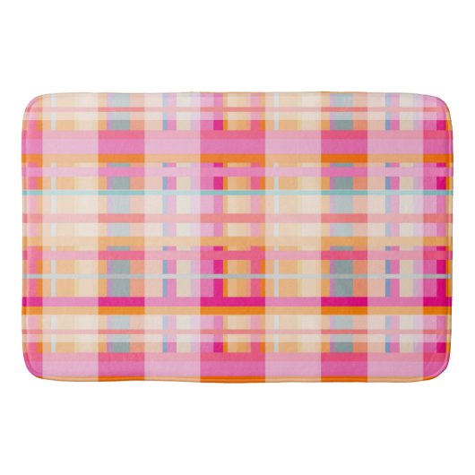 Retro  roze patroon in pastels badmat (Voorkant)