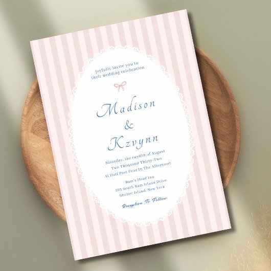 Retro Roze Persoonlijke Trouwdag Kaart