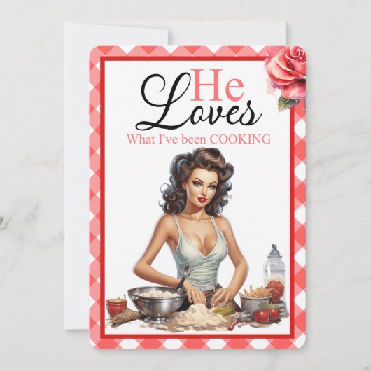 Retro Roze Pin-up Uitnodigingen voor Bachelorettef (Voorkant)