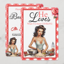 Retro Roze Pin-up Uitnodigingen voor Bachelorettef