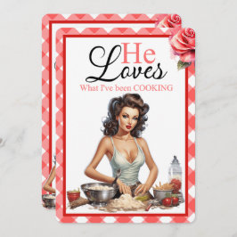 Retro Roze Pin-up Uitnodigingen voor Bachelorettef