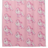 Retro Roze Podle Showgordijn Douchegordijn (Voorkant)